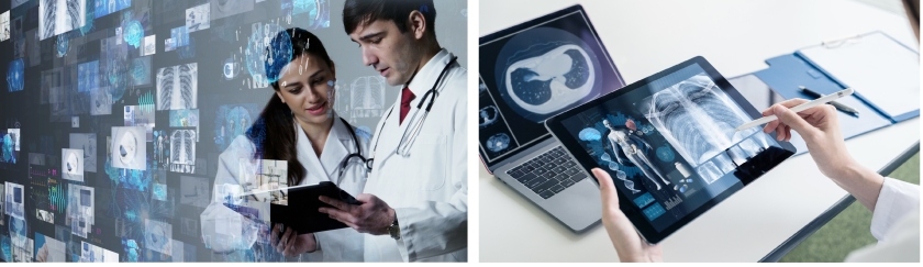 <Image of utilization the system of Enlitic system being utilized in the medical field>